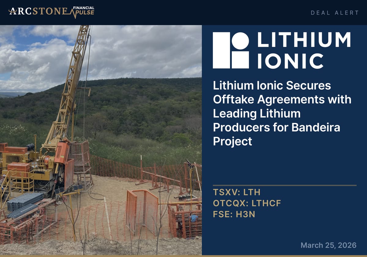 Lithium Ionic Secures Offtake Agreements with Leading Lithium Producers for Bandeira Project